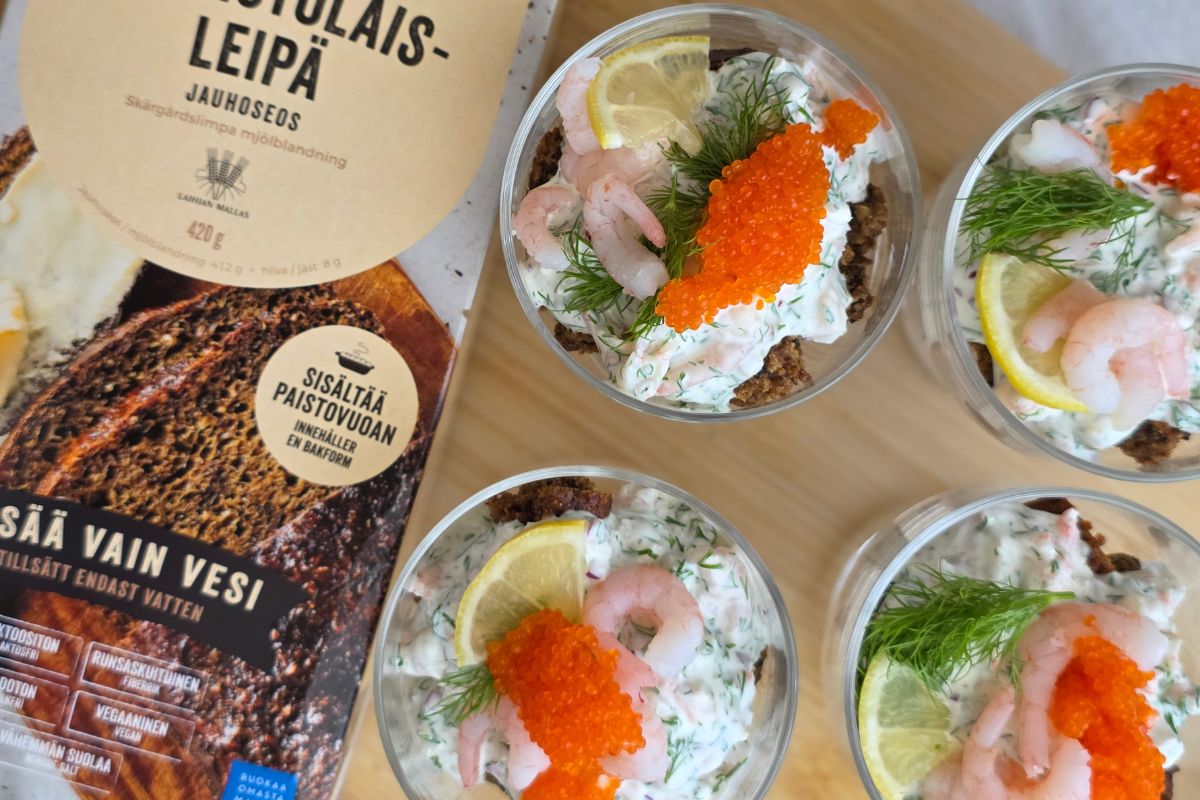 Skagen-saaristolaisvoileipäkku lasissa